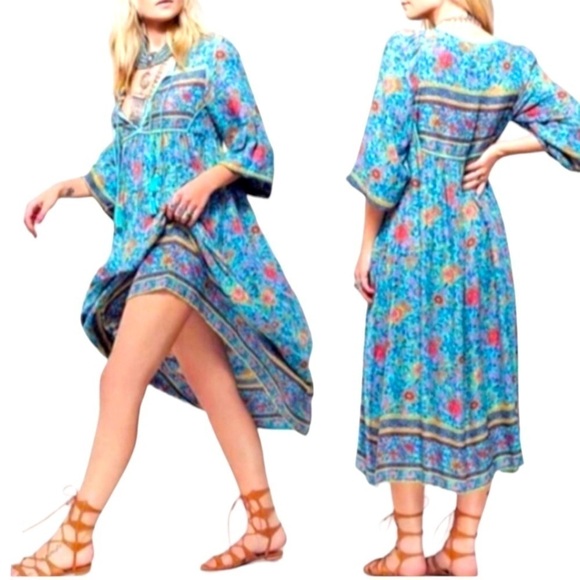 R. Vivimos Bohemian Floral Dress - Picture 3 of 16